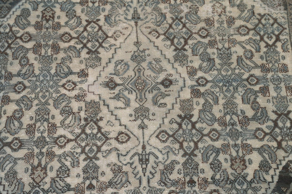 Distressed Over-Dyed Hamedan Persian Area Rug 8x11