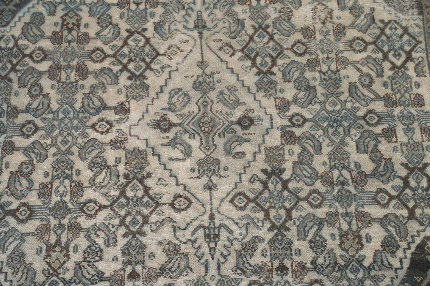 Distressed Over-Dyed Hamedan Persian Area Rug 8x11