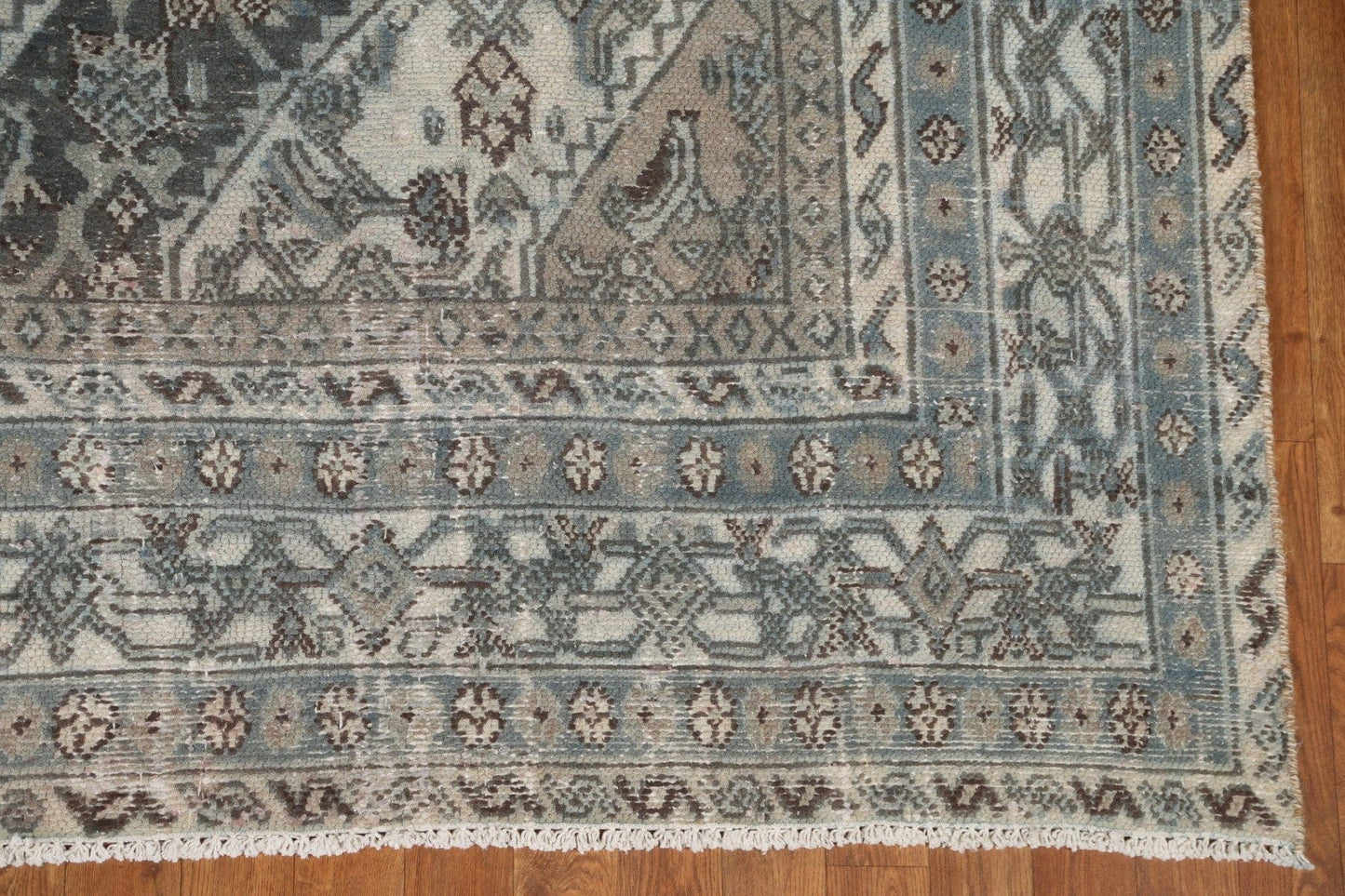 Distressed Over-Dyed Hamedan Persian Area Rug 8x11