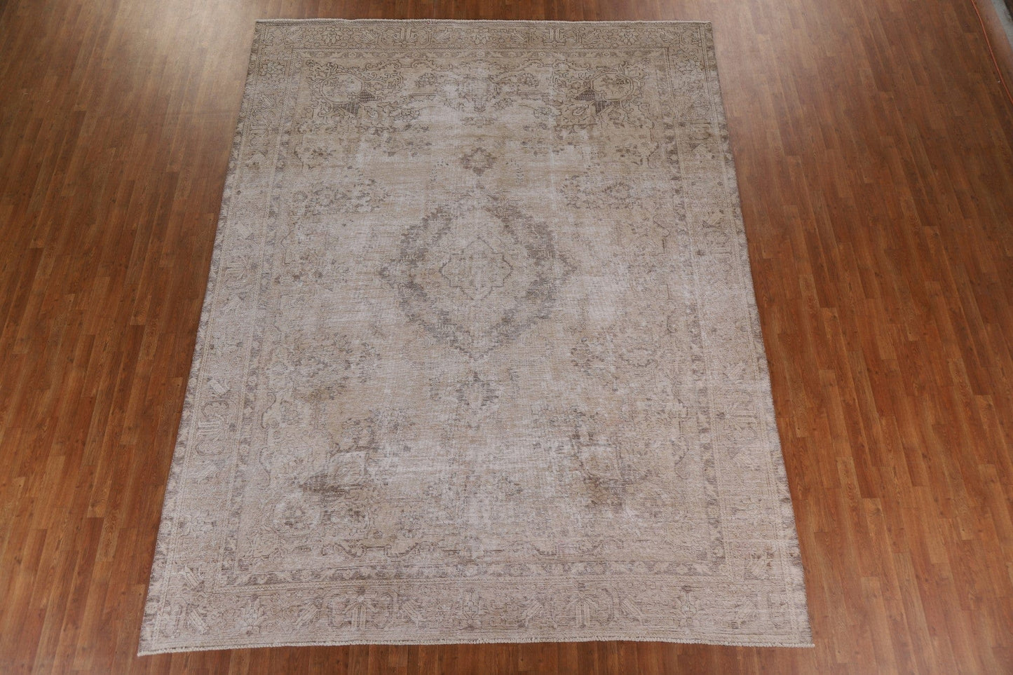 Distressed Muted Tabriz Persian Area Rug 10x12