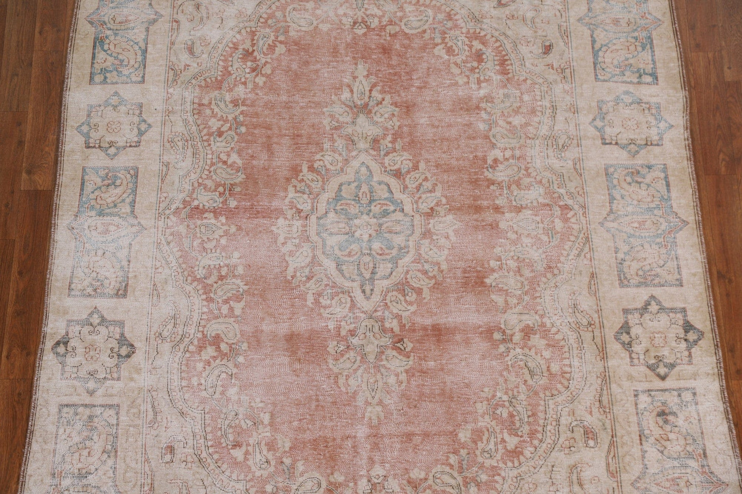 Distressed Kerman Persian Area Rug 6x8