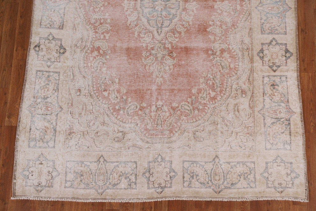 Distressed Kerman Persian Area Rug 6x8