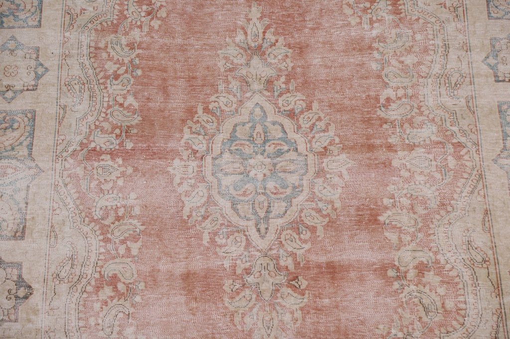 Distressed Kerman Persian Area Rug 6x8