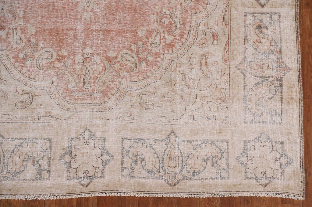 Distressed Kerman Persian Area Rug 6x8