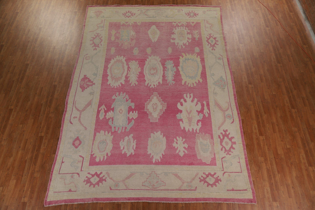 Vegetable Dye Oushak Turkish Large Rug 10x14