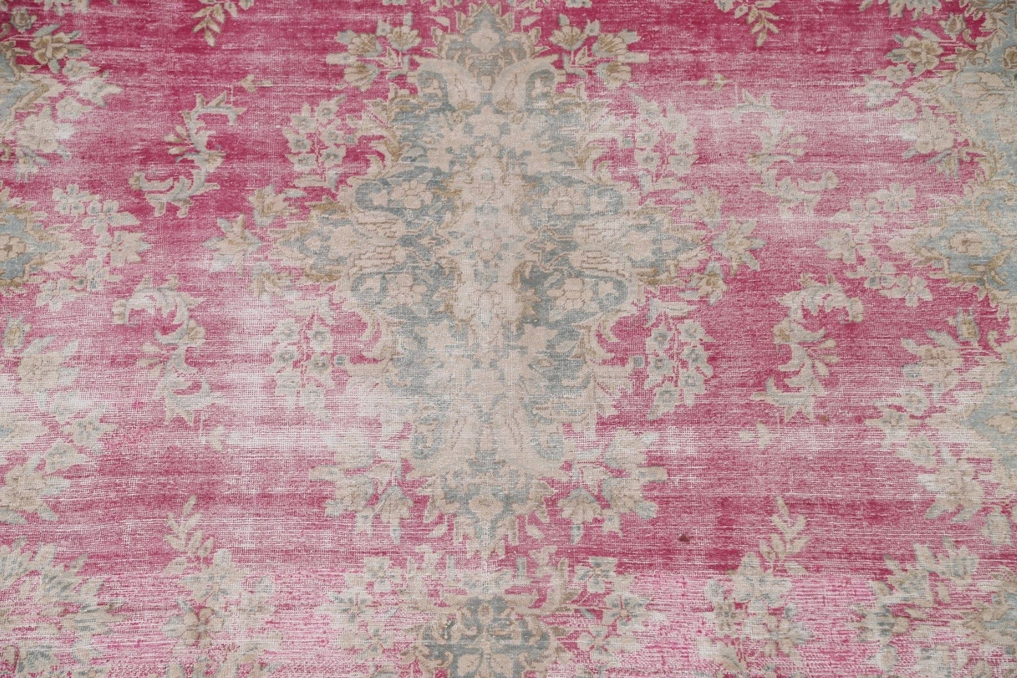 Distressed Kerman Persian Area Rug 9x12