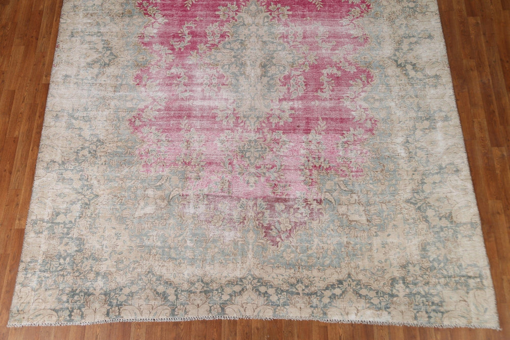 Distressed Kerman Persian Area Rug 9x12