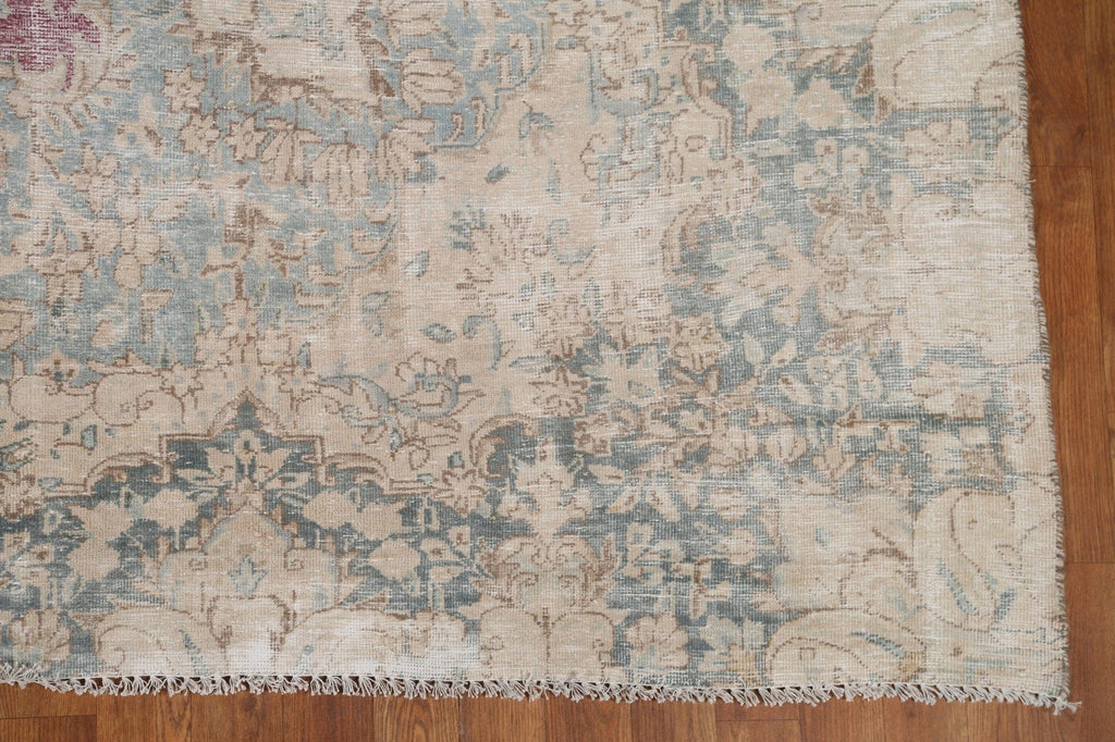 Distressed Kerman Persian Area Rug 9x12