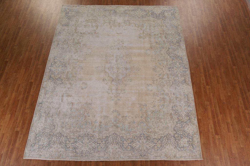 Distressed Kerman Persian Area Rug 10x12