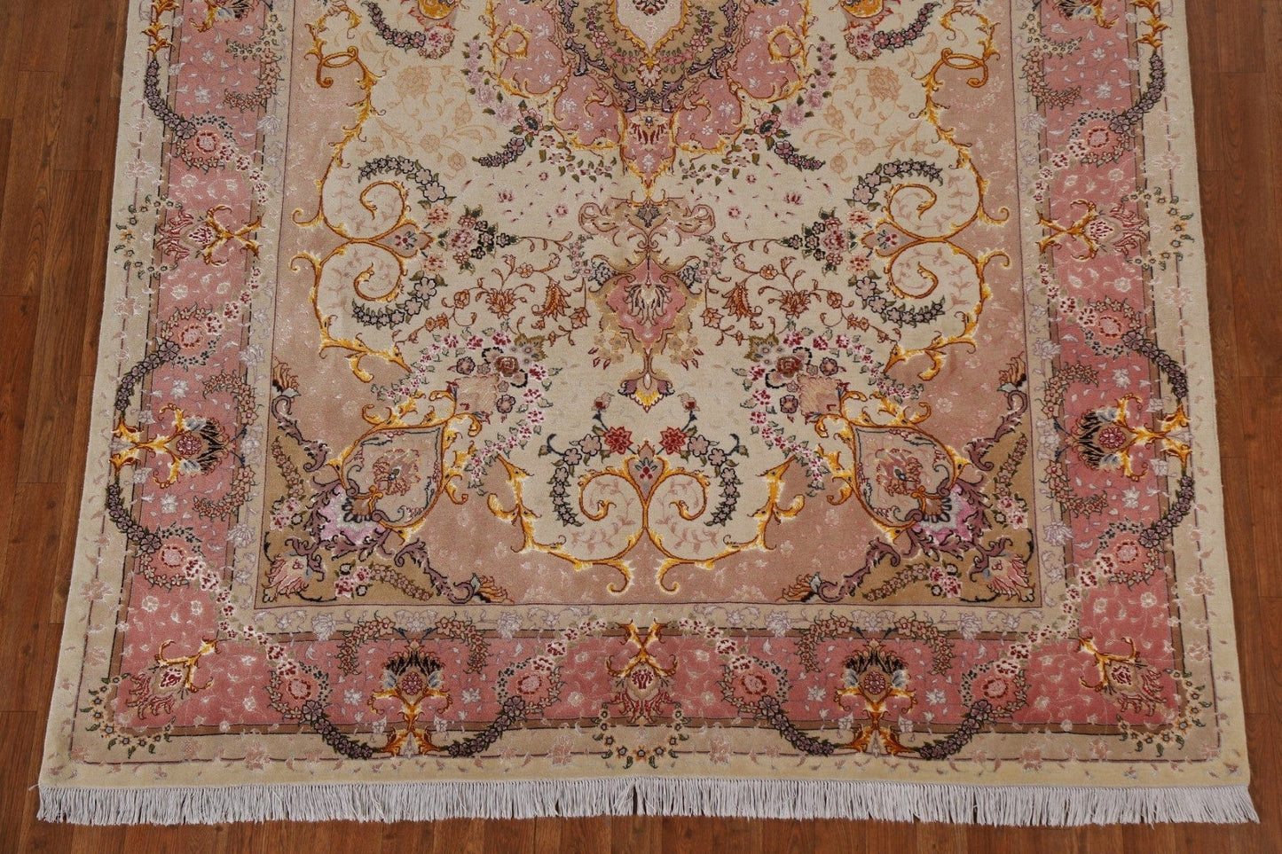 Wool & Silk Floral Tabriz Persian Area Rug 7x10