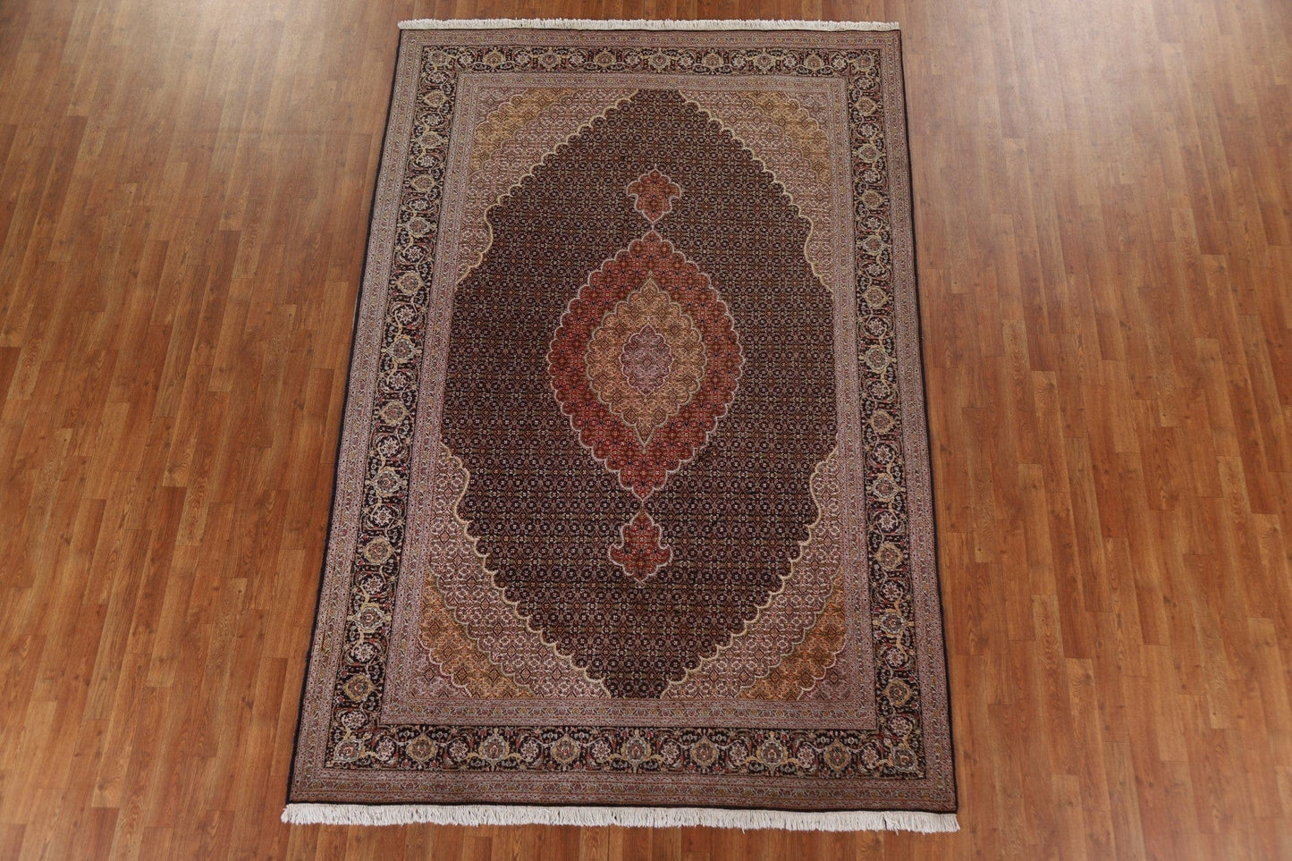 Geometric Tabriz Mahi Persian Area Rug 7x10