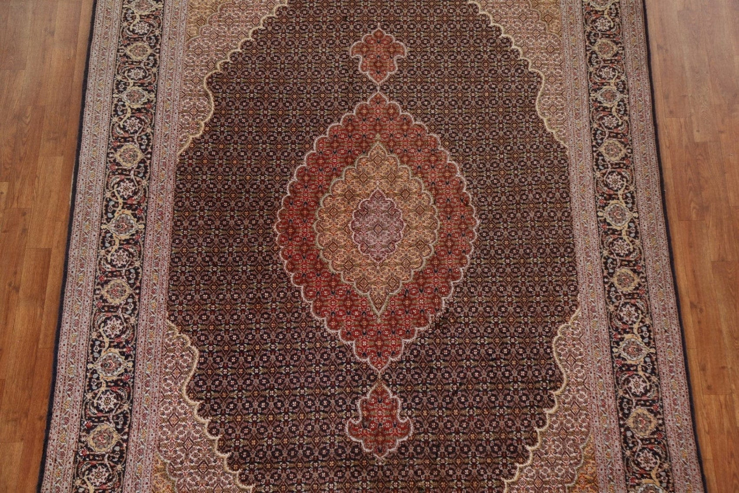 Geometric Tabriz Mahi Persian Area Rug 7x10