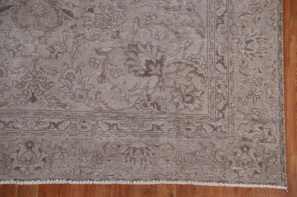 Distressed Over-Dyed Tabriz Persian Area Rug 7x10