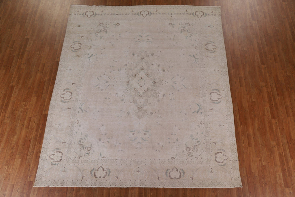 Antique Distressed Tabriz Persian Area Rug 10x11