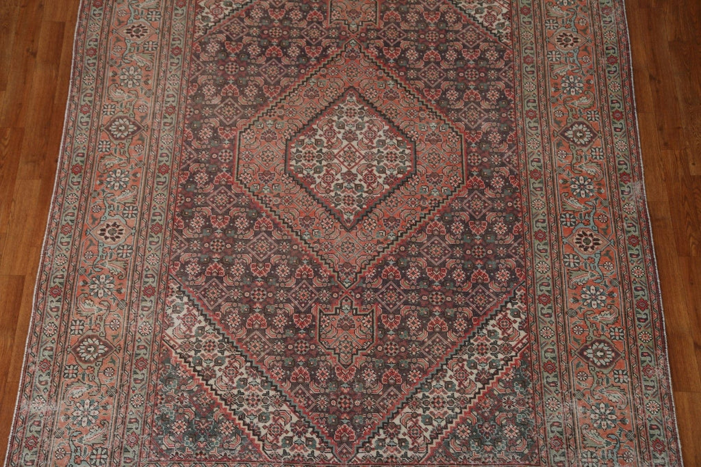 Vintage Geometric Tabriz Persian Area Rug 6x9