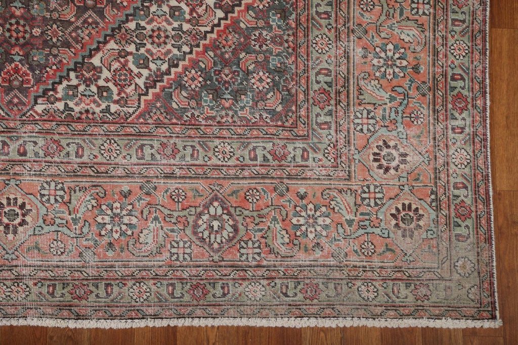 Vintage Geometric Tabriz Persian Area Rug 6x9