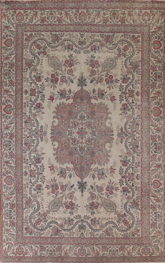 Vintage Tabriz Persian Area Rug 8x11