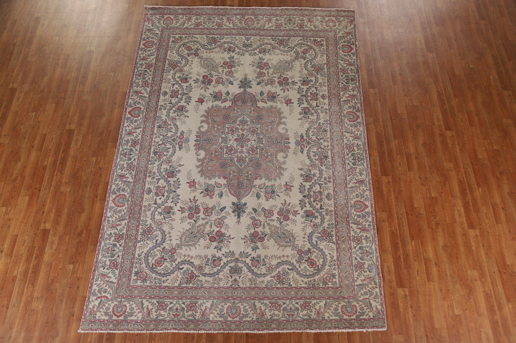 Vintage Tabriz Persian Area Rug 8x11