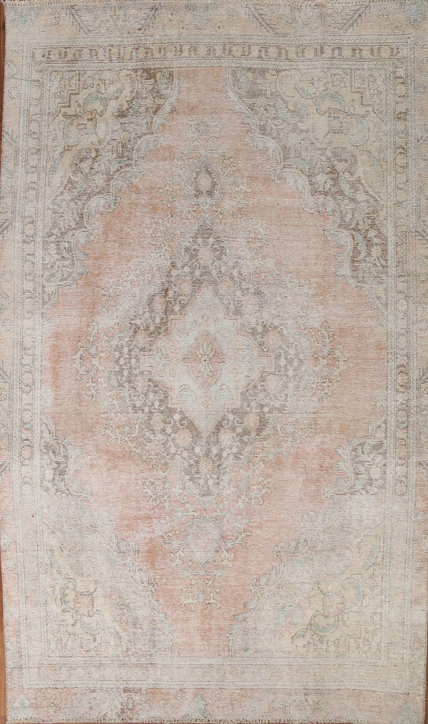 Distressed Tabriz Persian Area Rug 6x10