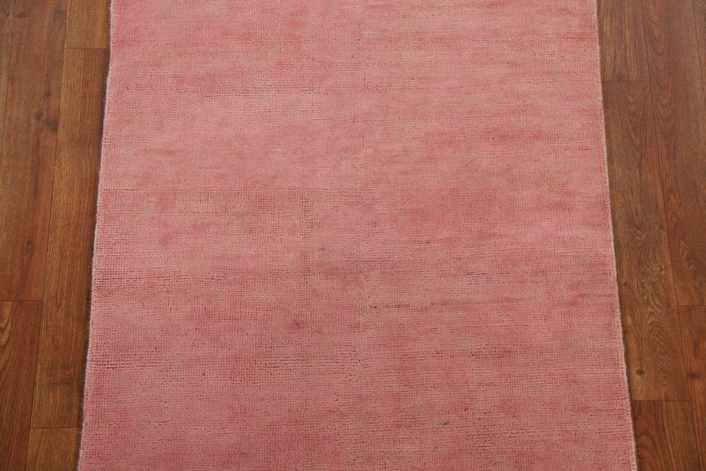 Pink Wool Gabbeh Area Rug 3x4