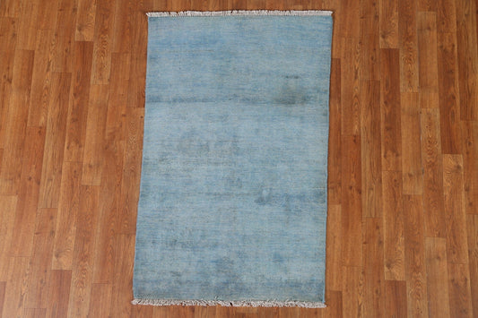 Blue Gabbeh Oriental Wool Rug 3x4