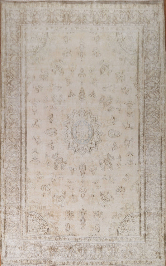 Distressed Tabriz Persian Area Rug 10x13