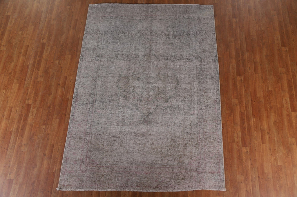 Distressed Tabriz Persian Area Rug 7x9