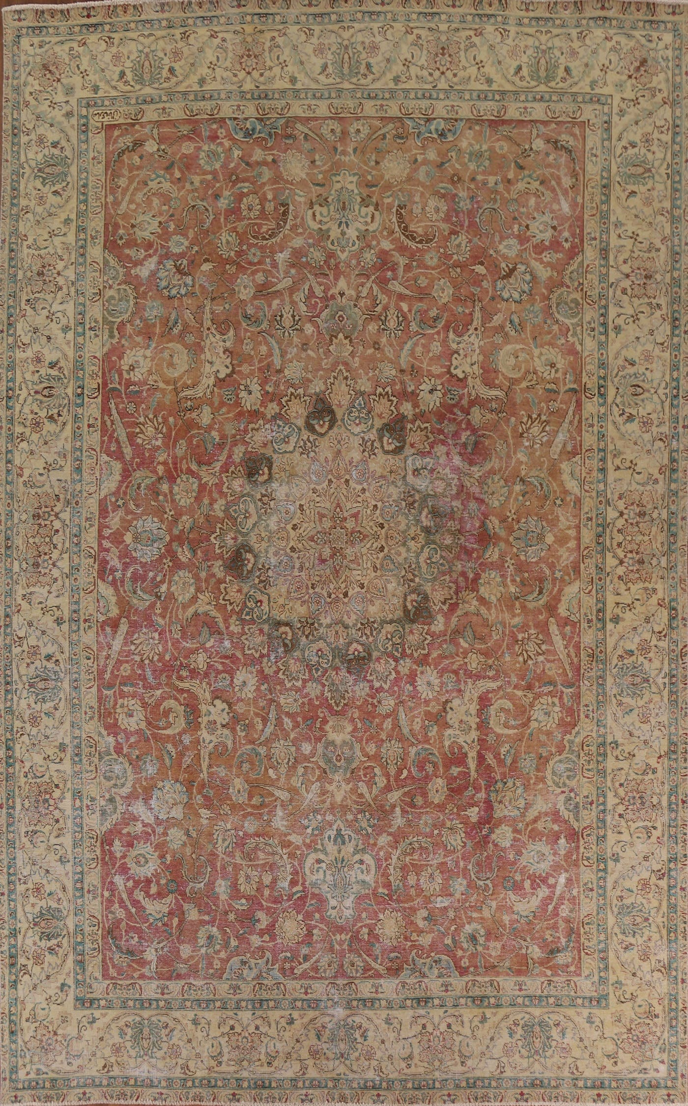 Distressed Tabriz Persian Area Rug 9x13