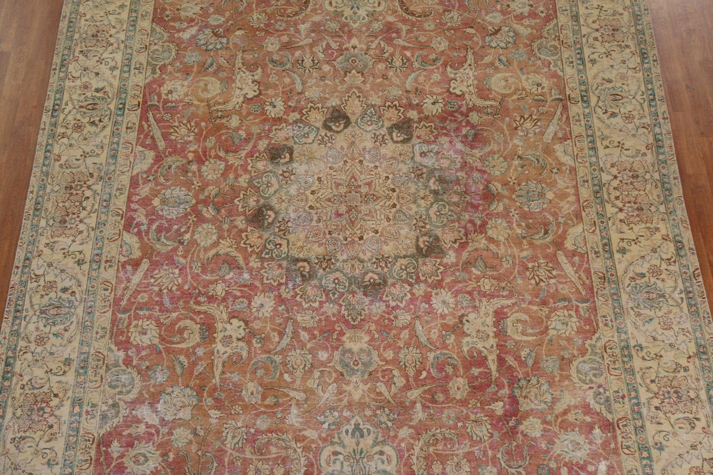 Distressed Tabriz Persian Area Rug 9x13