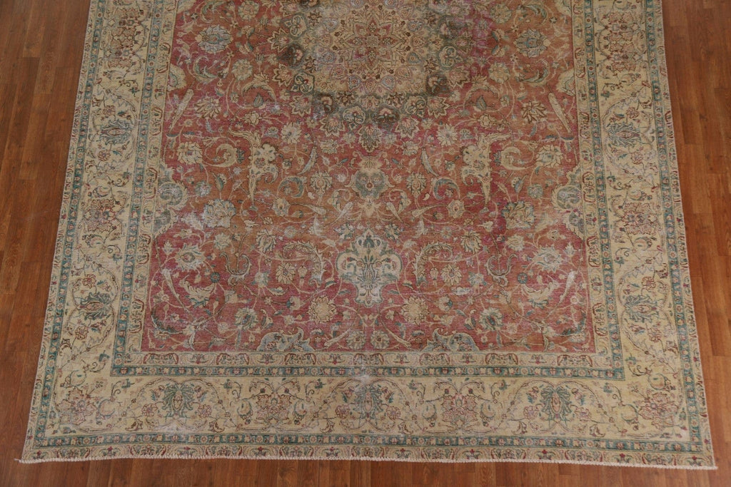 Distressed Tabriz Persian Area Rug 9x13