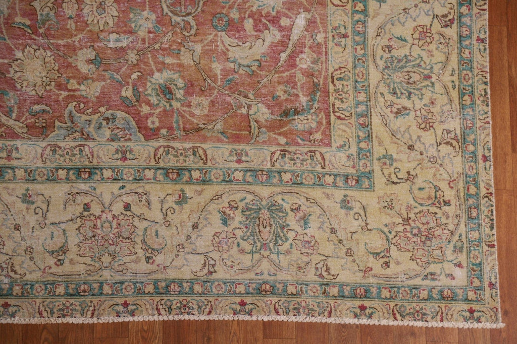 Distressed Tabriz Persian Area Rug 9x13