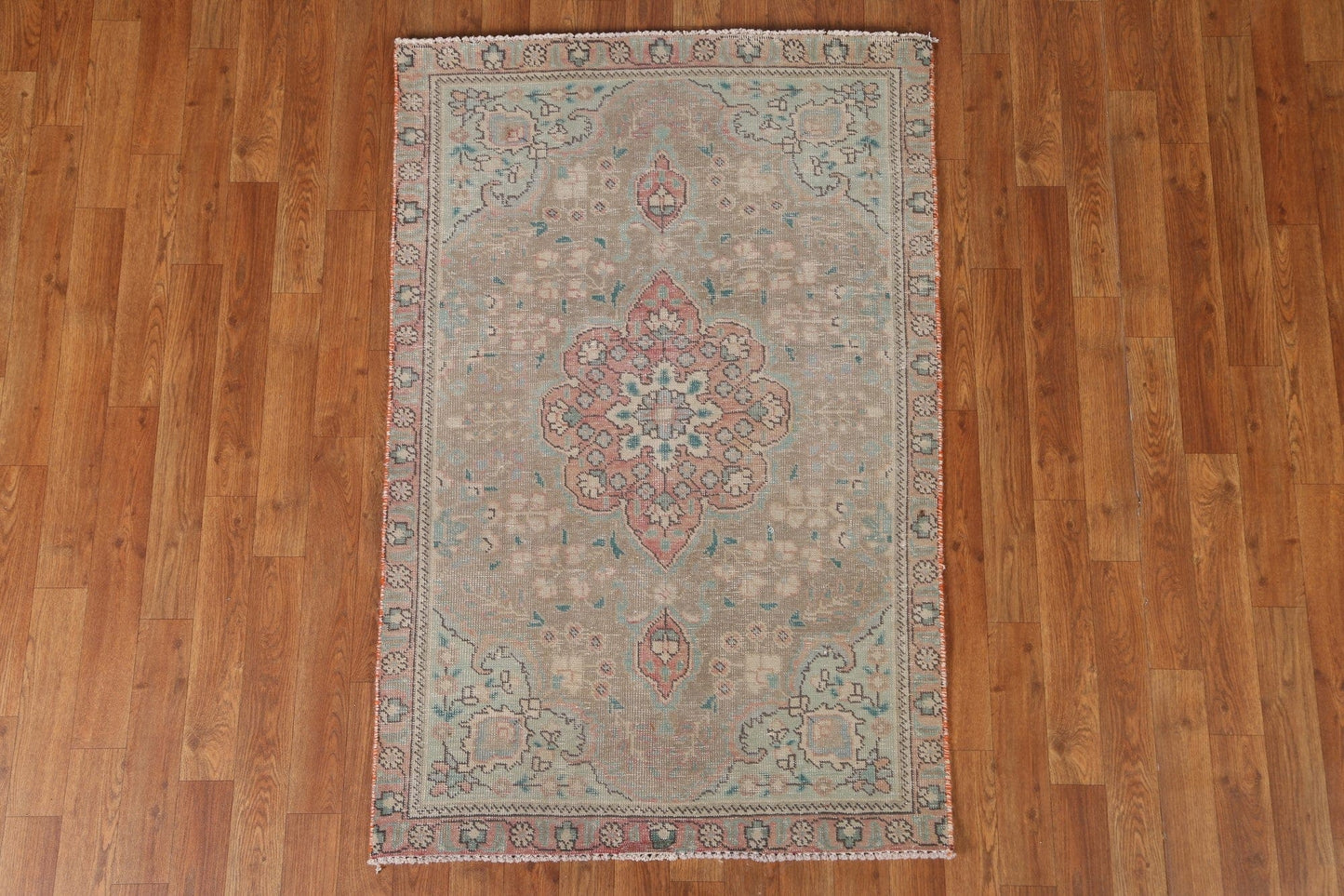 Vintage Wool Tabriz Persian Rug 3x5