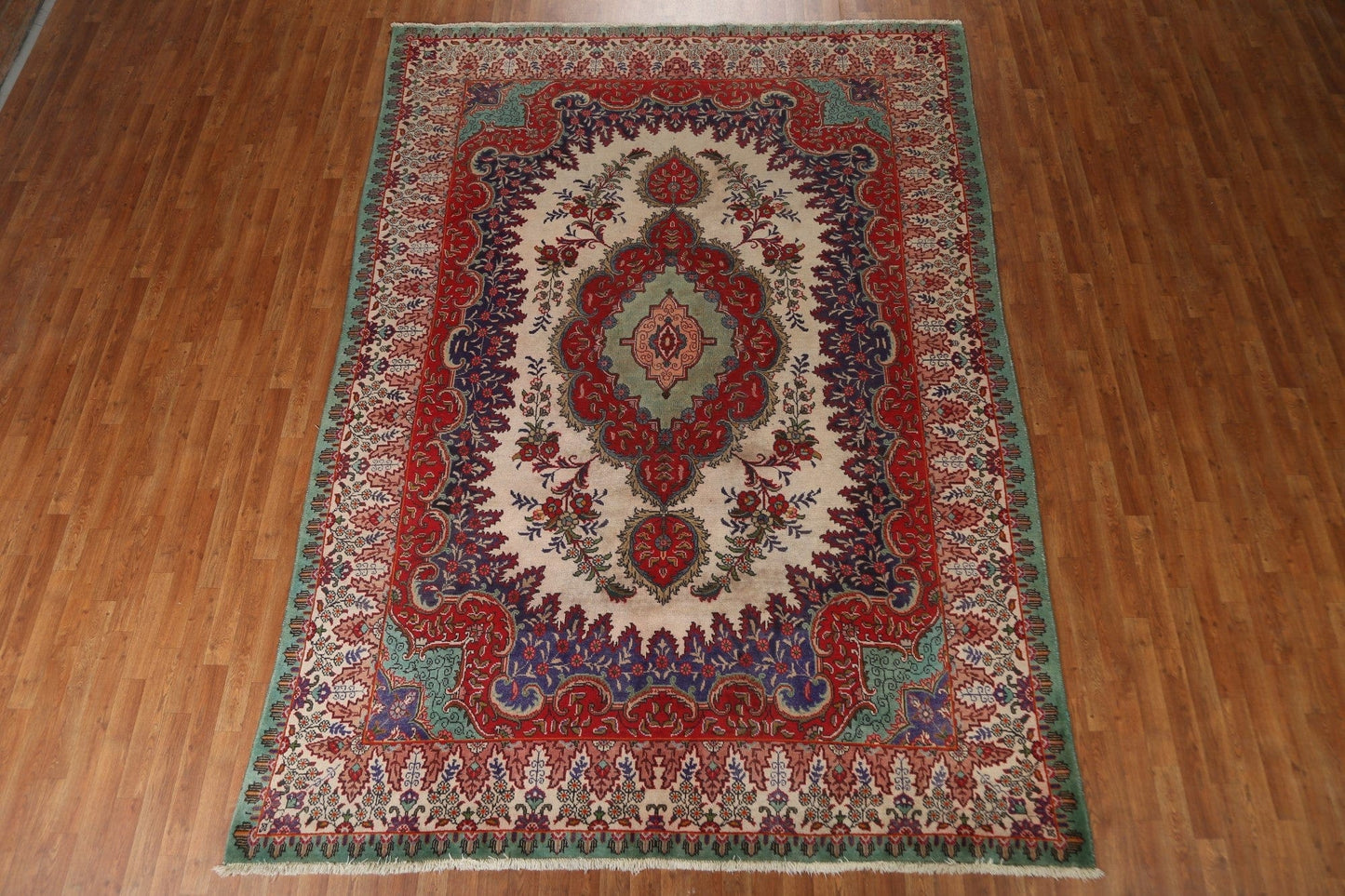 Vintage Floral Tabriz Persian Area Rug 8x11