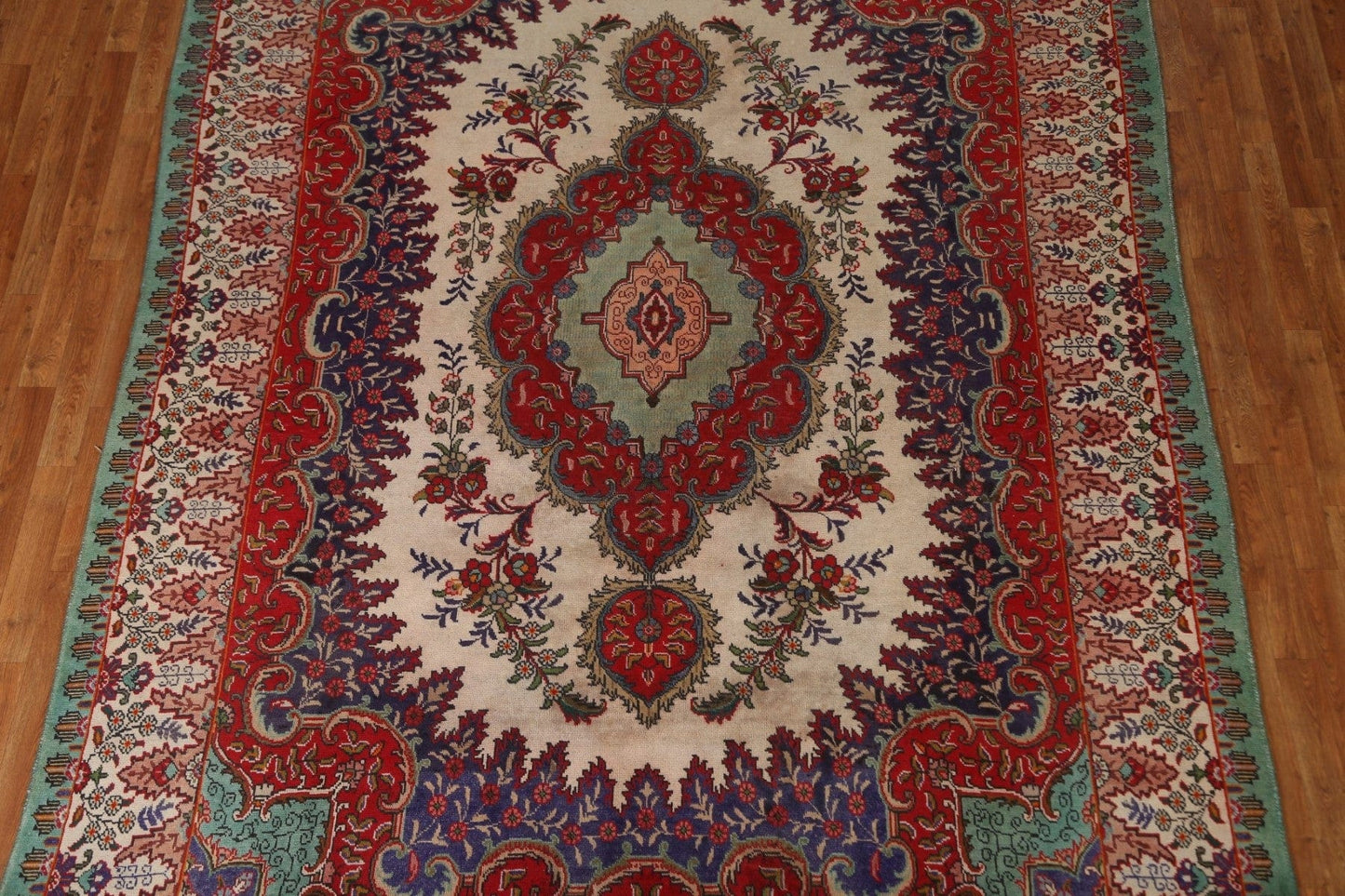 Vintage Floral Tabriz Persian Area Rug 8x11