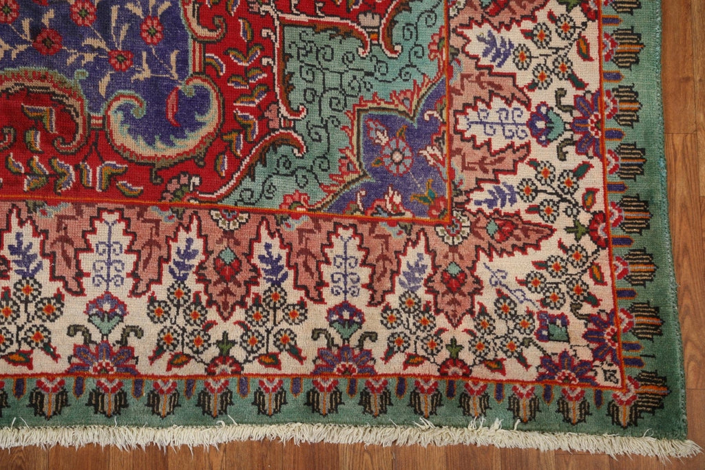 Vintage Floral Tabriz Persian Area Rug 8x11