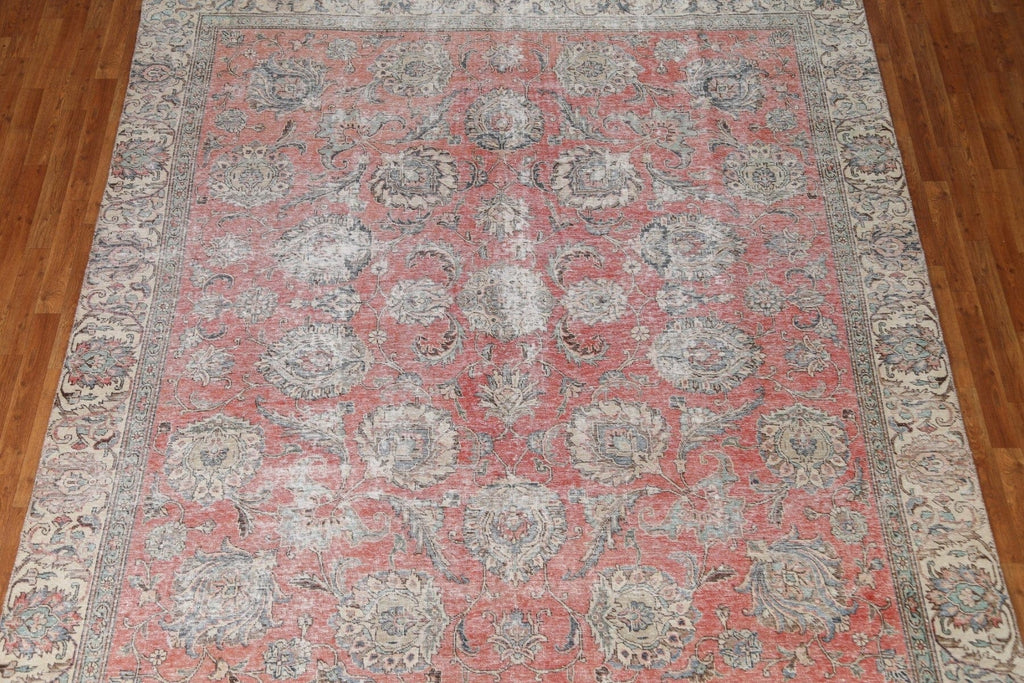 Distressed Tabriz Persian Area Rug 9x10