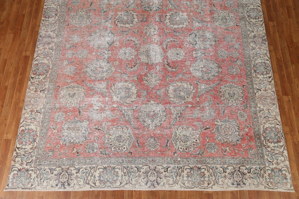 Distressed Tabriz Persian Area Rug 9x10