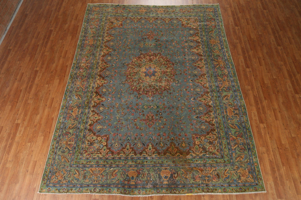 Over-Dyed Tabriz Persian Area Rug 9x12