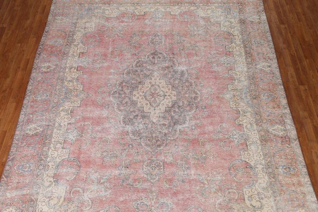 Distressed Tabriz Persian Area Rug 9x13