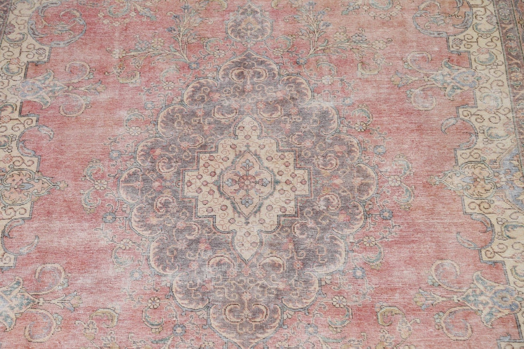 Distressed Tabriz Persian Area Rug 9x13