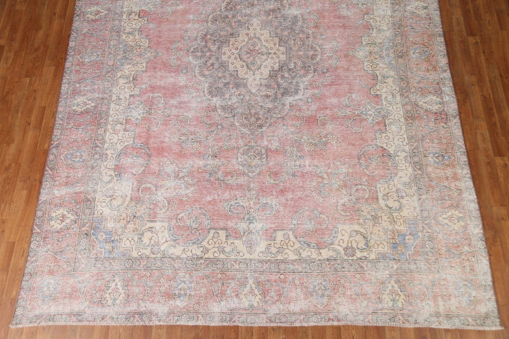 Distressed Tabriz Persian Area Rug 9x13