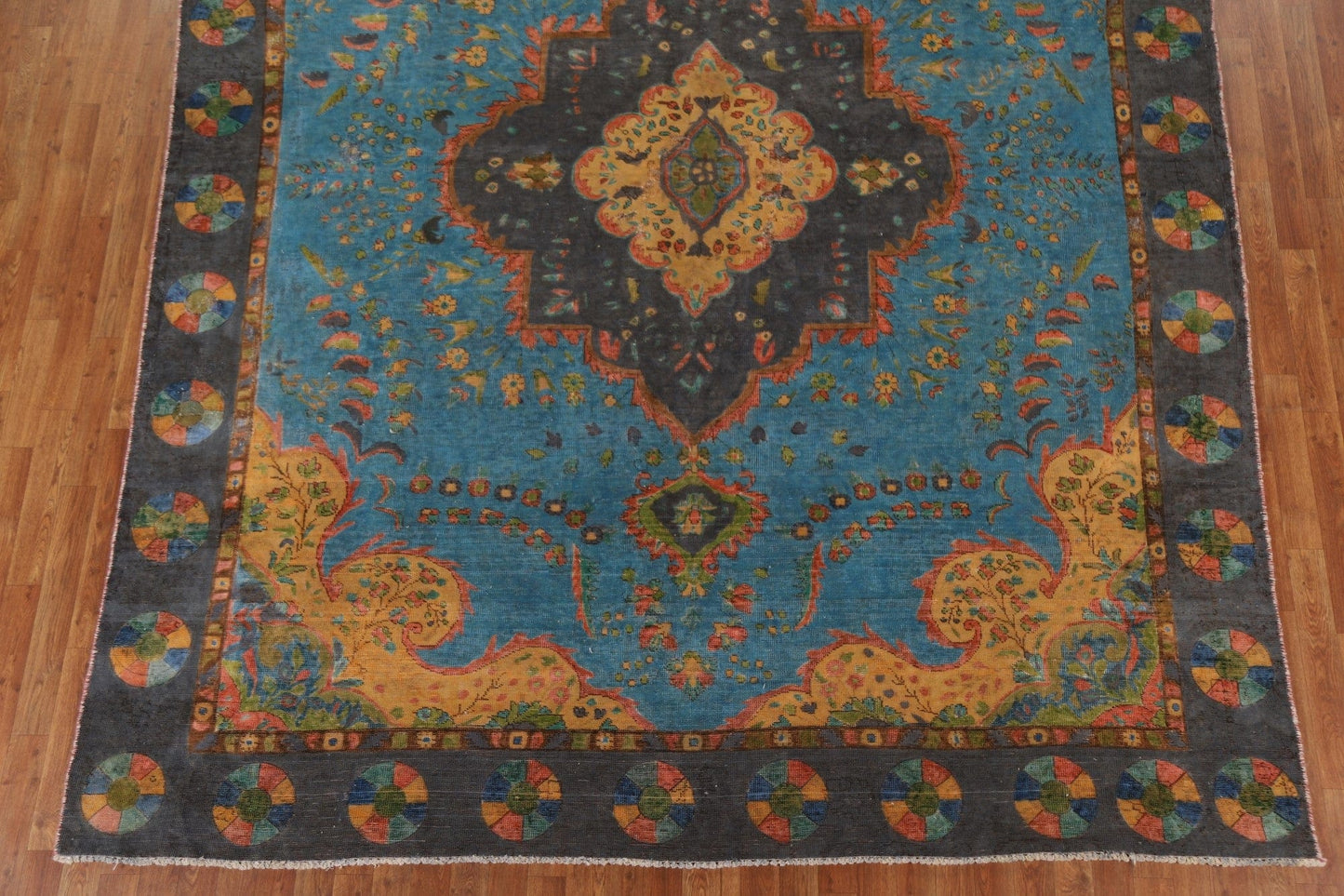 Antique Over-Dyed Tabriz Persian Area Rug 9x13