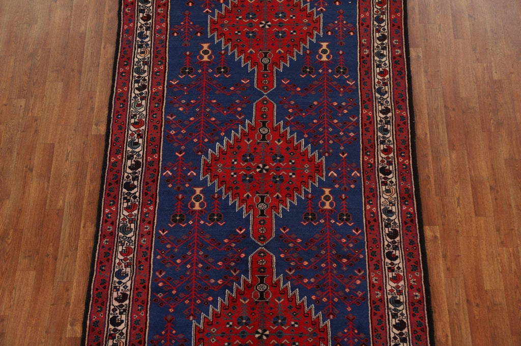 Vintage Blue Sirjan Persian Area Rug 5x9