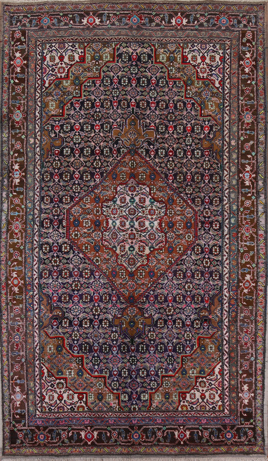 Geometric Wool Ardebil Persian Area Rug 7x11
