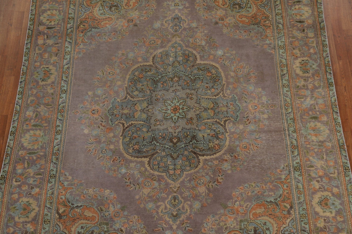 Distressed Over-Dyed Tabriz Persian Area Rug 8x11