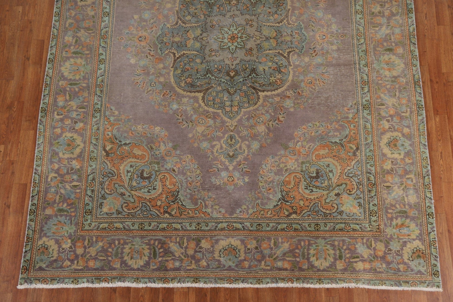 Distressed Over-Dyed Tabriz Persian Area Rug 8x11