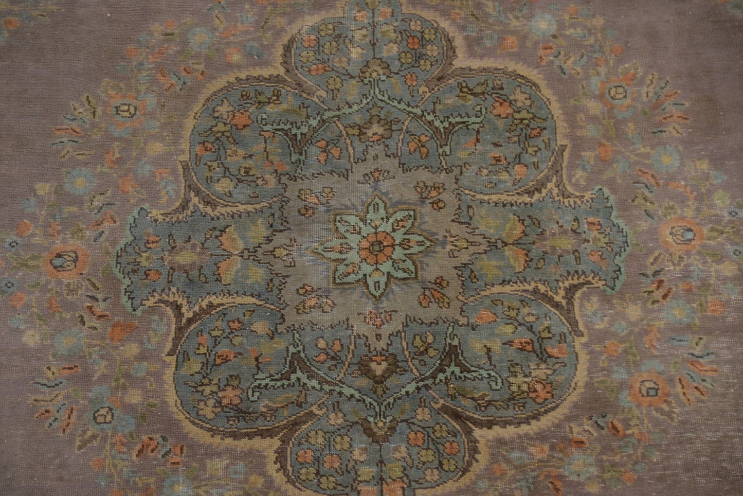 Distressed Over-Dyed Tabriz Persian Area Rug 8x11