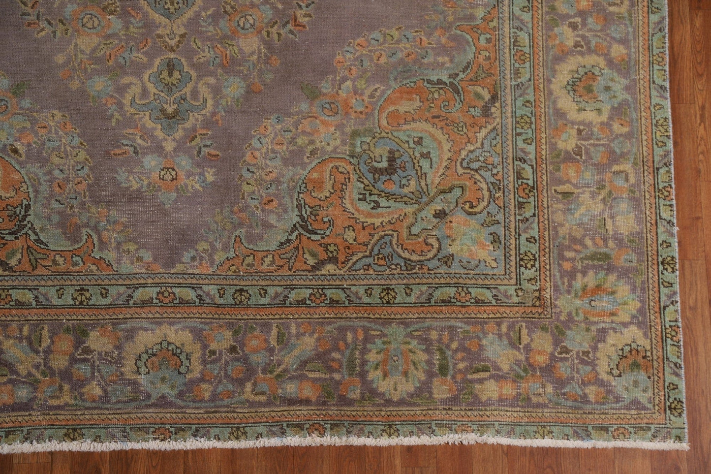 Distressed Over-Dyed Tabriz Persian Area Rug 8x11