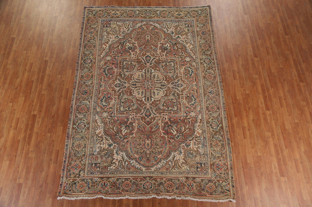 Vintage Wool Heriz Persian Area Rug 8x11