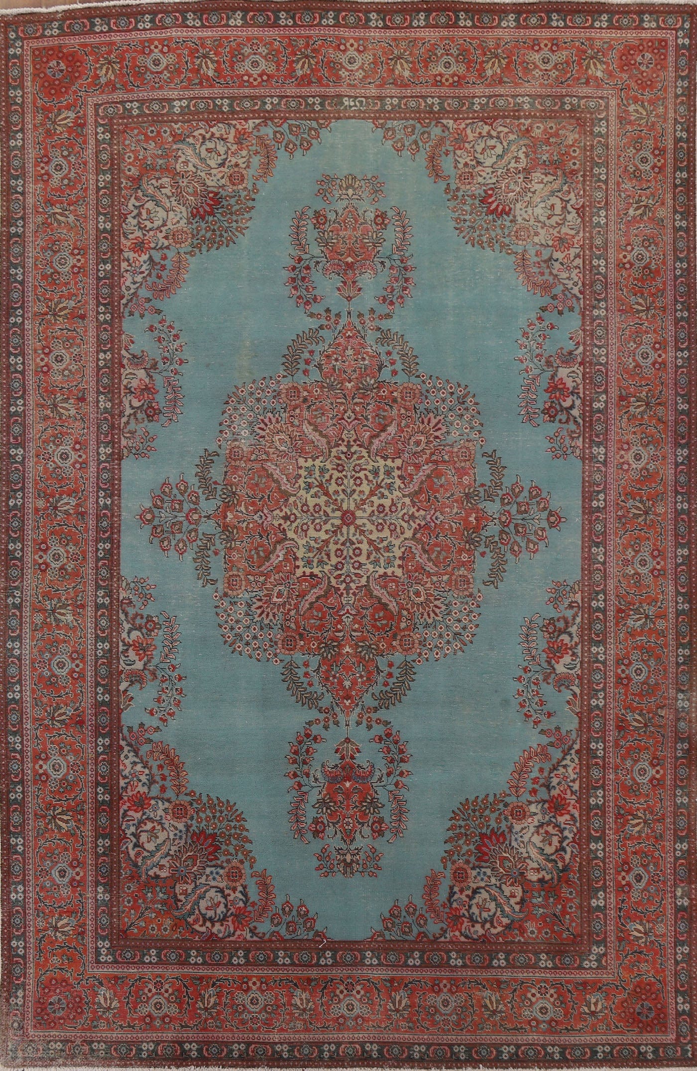 Vintage Tabriz Persian Area Rug 8x11